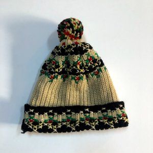 VINTAGE 60s Canadian Wool Beanie with Pom